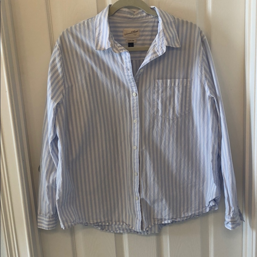 Blue/White Striped Button Down Shirt